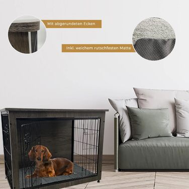 MaxxPet клітка для собак, металева, для малих порід, чорна, з двома дверима, 69x51x60 см, для дому
