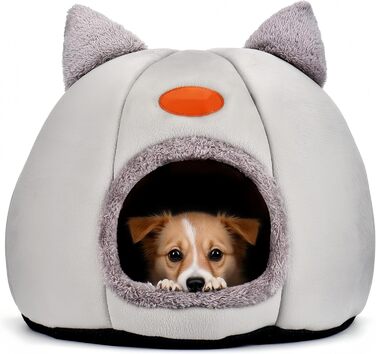 Кігтеточка-ліжко для котів, ліжко для котів середнього розміру (сірий, M), з м'якими подушками