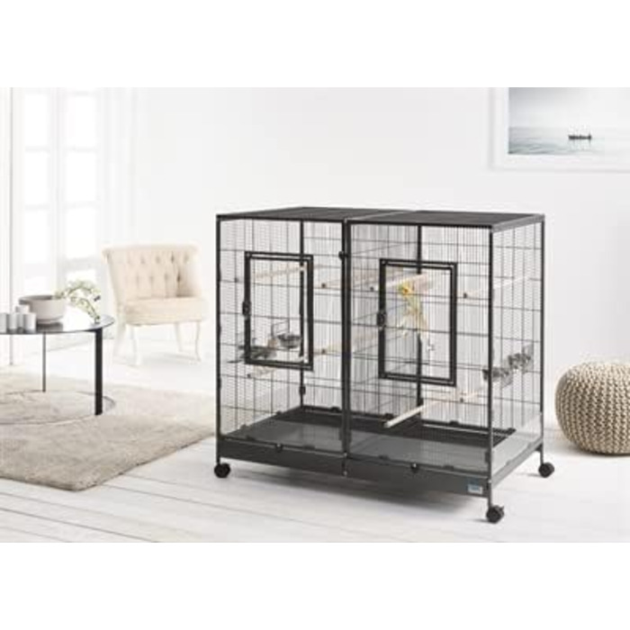 Клітка для гризунів Savic Tasmania 120 XL, чорна, 120x65x107 см