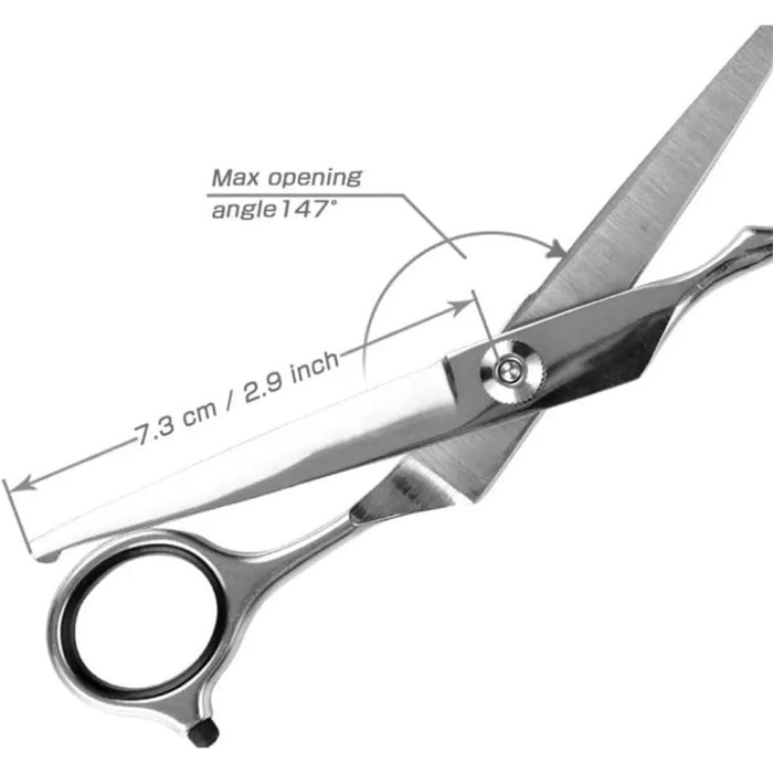 Професійна вигнута ножиця для грумінгу собак 6.88 дюймів - ножиці для собак з ергономічною ручкою, регульованим болтом, з нержавіючої сталі для собак, котів та інших домашніх тварин
