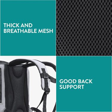 Рюкзак для собак та котів Navaris 2-в-1 - переноска, рюкзак для тварин, сірий, 30 x 30 x 46 см, до 10 кг