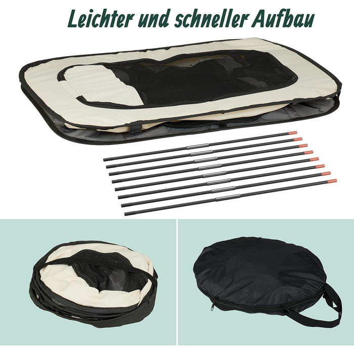 Вольєр для цуценят Relaxdays, розкладний, 43x71x55 см, для дому та саду, переносний, оксфордська тканина, багато кольорів