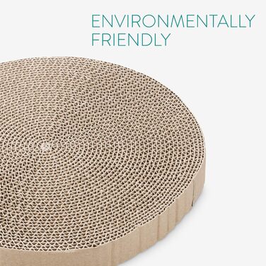 Набір з 2 картонних когтеточок для котів Navaris - круглі картонні килимки-когтеточки, коричневі