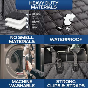 Захист для підлоги кузова Ruff Liners XL з захистом дверей, чорний - відомий з Shark Tank - підходить для повнорозмірних пікапів Crew Cab з відкидними сидіннями, водонепроникний та придатний для прання в пральній машині - міцний XL