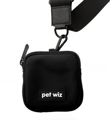 Сумка для собак Pet Wiz з регульованим ремінцем та кишенькою для ласощів, чорна