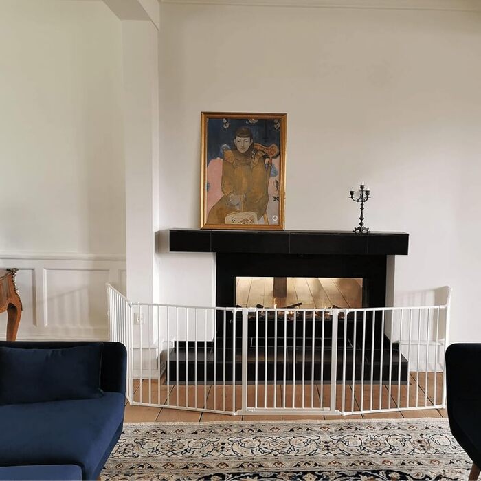 BabyDan Flex XXL, захисне ворота для каміну та сходів, 90-350 см, чорний колір, виробництво Данія