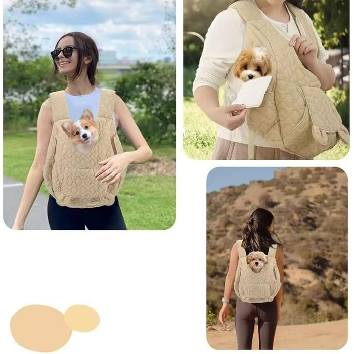 Рюкзак для собак і котів Sghtil: зручний, вентильований, для прогулянок та подорожей (Khaki)