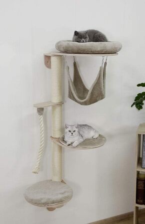 Високий когтеточка-комплекс із лежаком та стовпчиком для кігтів Kerbl, 101-160 см