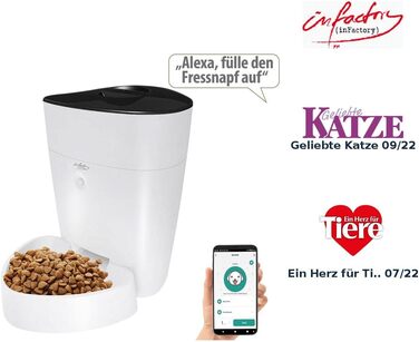 Автоматичний годівничок для собак та котів infactory з Wi-Fi та додатком, 4 л