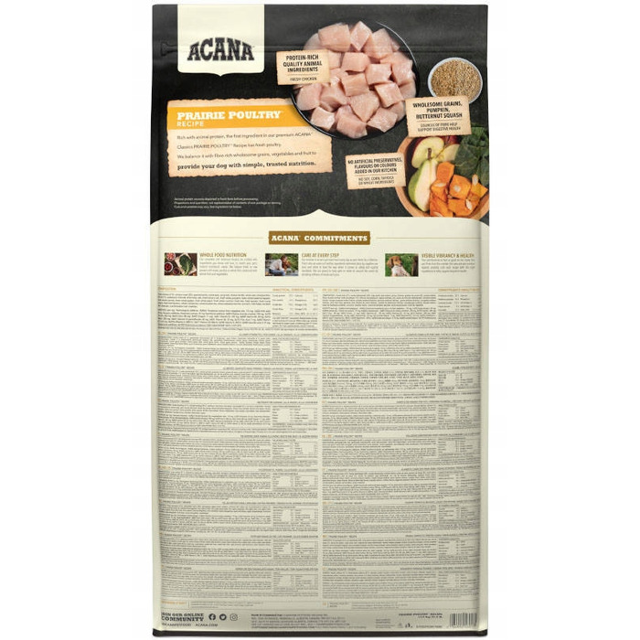 Повнораціонний сухий корм для собак ACANA CLASSICS Prairie Poultry, 14,5 кг