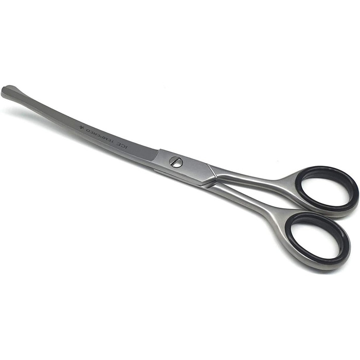 Ножиці для собак, професійні, 16,5 см, нержавіюча сталь, без гачка, вигнуті