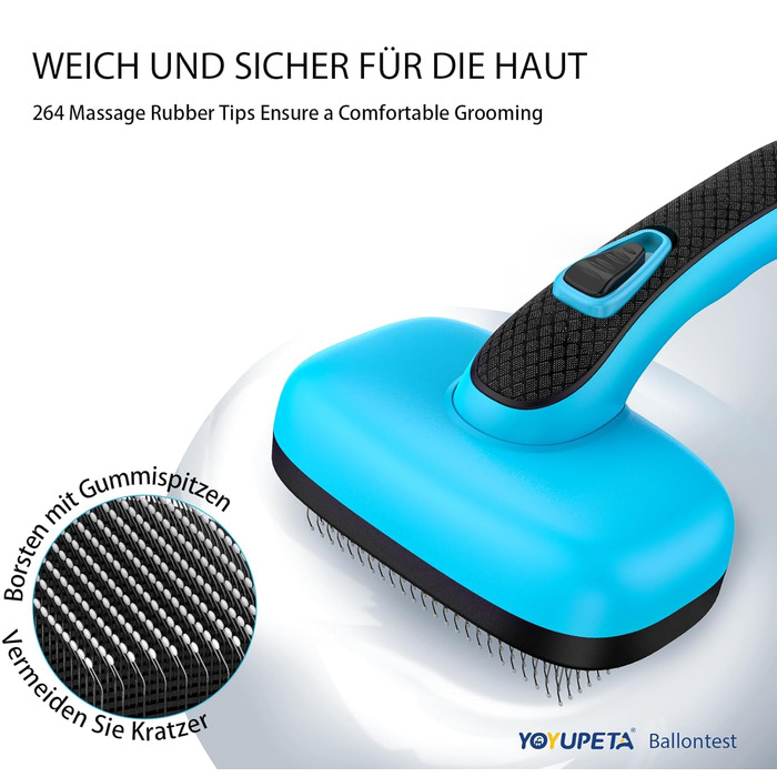 Набір для догляду за собаками (5 шт.) – щітка для видалення линяючої шерсті для собак і котів з короткою та довгою шерстю. Видаляє відмерле волосся та запобігає сплутуванню. Колір: блакитний