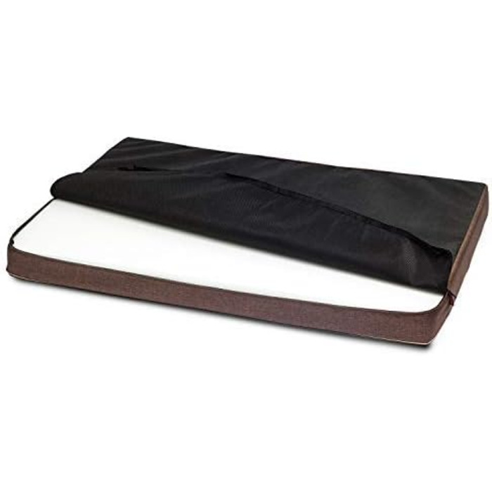 Матрац для собак | Собаче ліжко, подушка, матрац | Codura, стильний, миючий | 100 x 75 x 6 см, коричневий