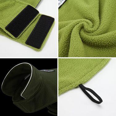 Зимовий теплий одяг для собак: куртка, пуловер, світшот з бавовни (зелений, розмір S)