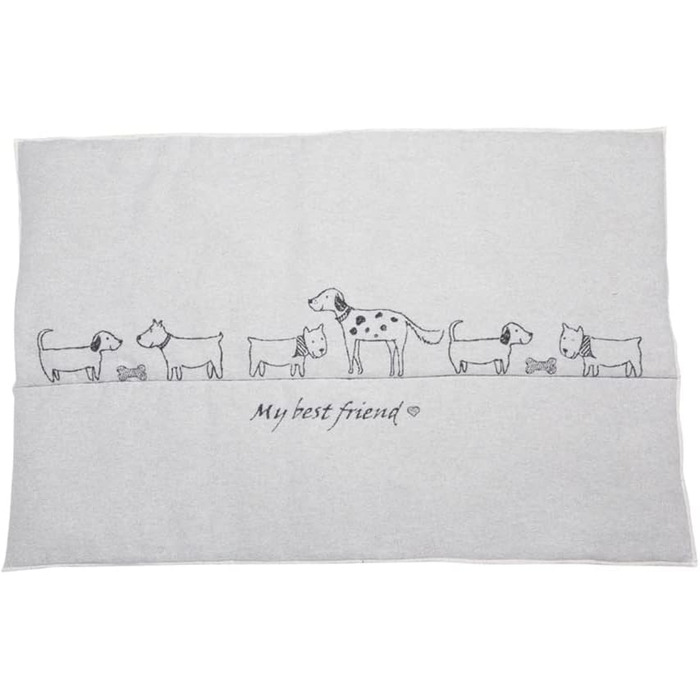 Килимок для собак David Fussenegger 'My Best Friend', 80 x 120 см, фетр, сірий
