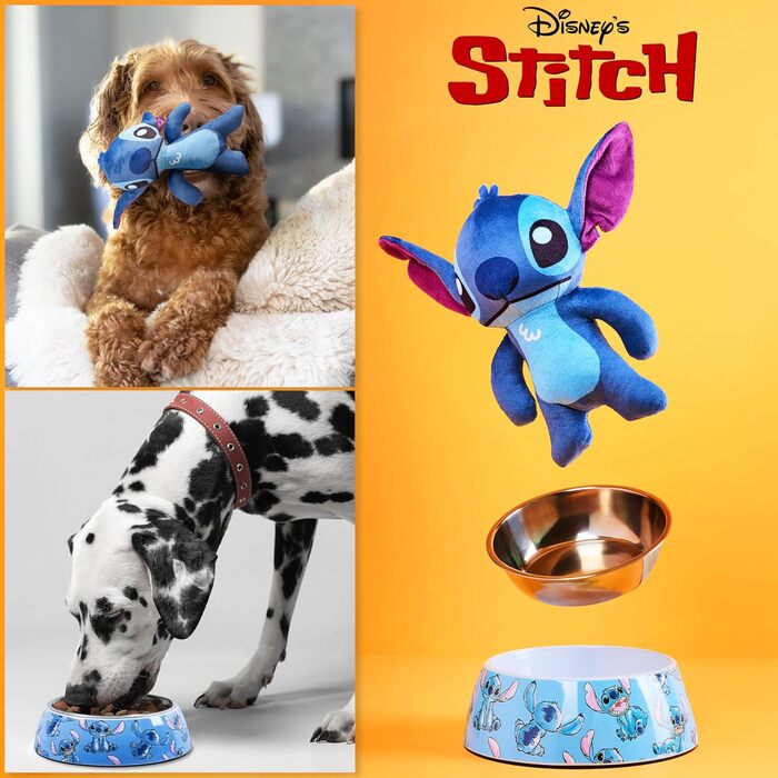 Набір іграшок та мисок для собак Disney Stitch та Baby Yoda (Зелений/Синій)