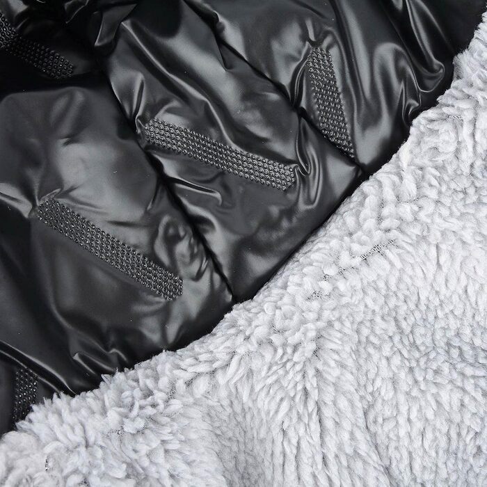 PAIDEFUL Зимовий теплий пуховик для собак - куртка з капюшоном, водонепроникна, для чихуахуа та інших маленьких порід, чорний, S (довжина спини 20 см, обхват грудей 32 см)