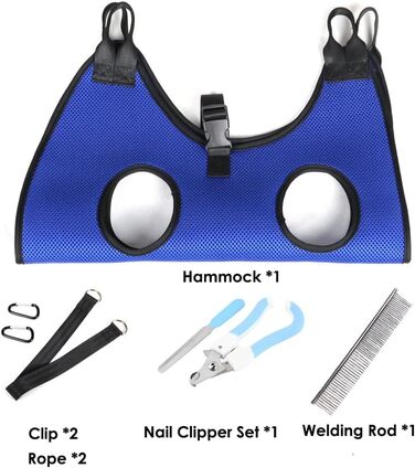 Гамак для грумінгу собак Muejjur, гамак для підстригання нігтів, ідеально для грумінгу та догляду за собаками, вага 20-29,9 кг