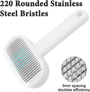 Набір для догляду за тваринами Okiki 3 в 1: щітка для собак і котів, ножиці для обрізання кігтів, гребінець від бліх – для довгої та короткої шерсті, сумісний зі шкірою