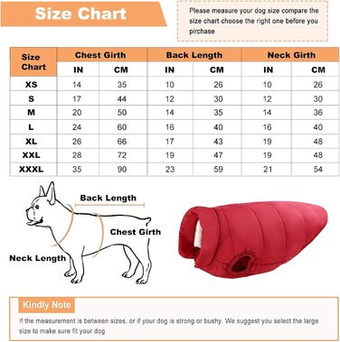 PETCUTE Зимовий теплий пуховик для собак, куртка для маленьких, середніх та великих собак, тепла собача куртка з отвором для повірця, ідеальна для зими, вітронепроникна жилетка для собак, XS, бордовий