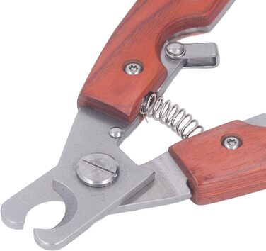 Нігтерізка для котів та собак, нержавіюча сталь, з дерев'яною ручкою, безпечна та швидка