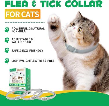 Нашийники для котів 4 шт. - 48 см - блакитні та помаранчеві (сірий)