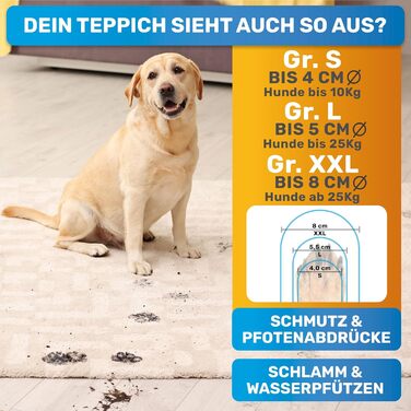 BluePet Очищувач лап для собак: видаляє бруд та сміття з лап | З мікрофібровою ганчіркою | PfotenBlitz, розмір XXL (від 25 кг)