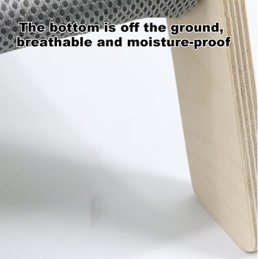 Підвищене ліжко для домашніх тварин з дерев'яним каркасом, софа для котів знімний чохол, стабільне підвищене ліжко для собак, софа для собак з дерев'яним каркасом, підвищене ліжко для собак маленьких порід, меблі для домашніх тварин з натурального дерева 