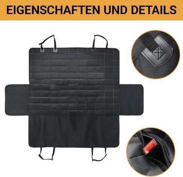 Килимок для собак у машину, вологостійкий та стійкий до подряпин, знімний та пральний, універсальний, 162.5x152.4 см, для легкових автомобілів, вантажівок, SUV