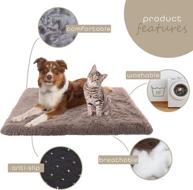 М'яке ліжко для собак та котів Paco Home, Donut, антрацит, 100 см