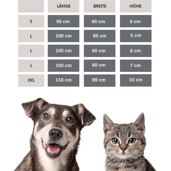 Килимок для собак Leo 60x100 см, кошик для собак з знімним поліестерним покриттям, м'який наповнювач, миється, 100x60x5 см, килимок для собак, лежанка для собак, ліжко для цуценят, антрацит