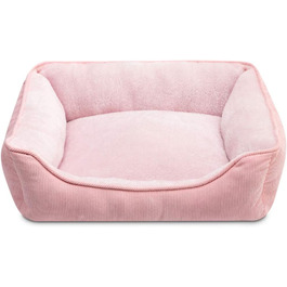 М'яке ліжко для котів та собак, рожеве, 55 x 45 x 15 см