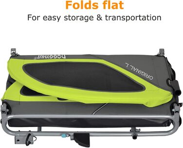 Фархангер Doggyhut Tiggo 80405 для собак до 35 кг (зелений) 2-в-1: вагончик та велосипедний причіп