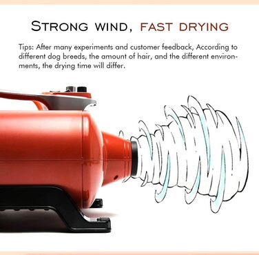 Сушарка для собак Shernbao Dualmotor - професійна фен для висушування шерсті домашніх тварин, 6.0 HP, 3000W, регулювання потужності