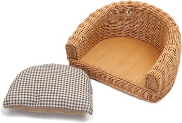 Кругле ліжко для собак та котів Tier Bett Prince з плетіння, 57x42 см