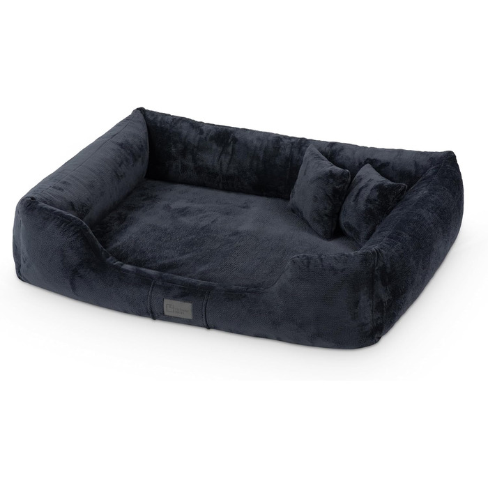 Ортопедичне ліжко для собак Candy, середнього та малого розміру - м'яке ліжко-матрац для собак з плюшу, неслизьке, м'яке, довговічне, стійке до зношування та розривів (XXXL+|160x110 см, темно-синій)
