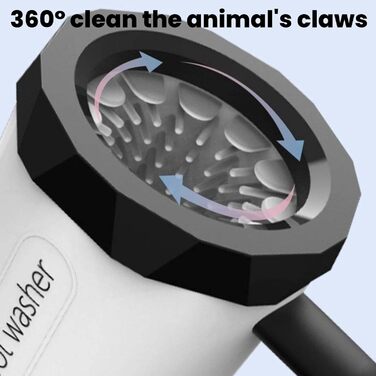 Портативний очищувач лап для собак, силіконовий, рожевий. Очищувач лап для собак 360° з масажем та доглядом за брудними кігтями.