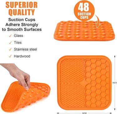 Силіконовий лизун для собак та котів AiQInu, 2 шт. з лопаткою, повільний годівник, для грумінгу та догляду за кігтями