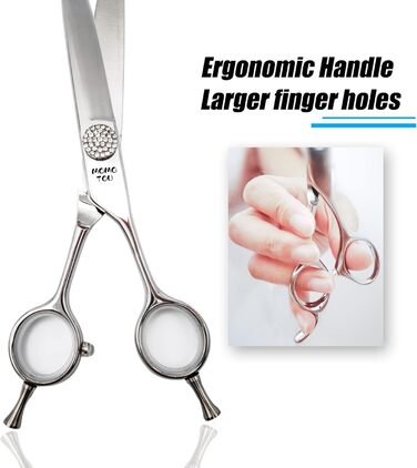 Професійна вигнута ножиця для грумінгу собак і котів, 440C сталь, 20.3 см (8'')