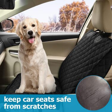 Чохол на автокрісло для домашніх тварин JNNJ, водонепроникний, підходить для всіх авто та SUV (чорний)