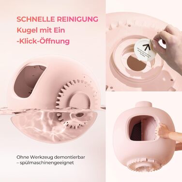 Лотки для котів CATLINK Baymax з автоочищенням, 70л, XXL, 7-рівневий захист від протікання, керування через додаток, розпізнавання кількості котів – підходить для кількох котів, білий (рожевий)