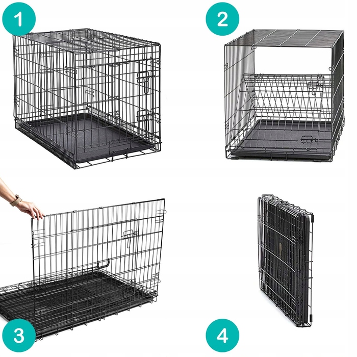 Металевий вольєр-клітка Be-Active для великих собак, 68 x 105 x 75 см