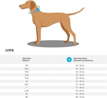 Шкіряний нашийник для собак Hunter Love, червоно-чорний, 55 см