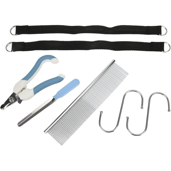 Гамак для грумінгу собак EVTCAN з вентиляцією та товстим шаром, набір з гребінцем для видалення когтів (червоний, M)