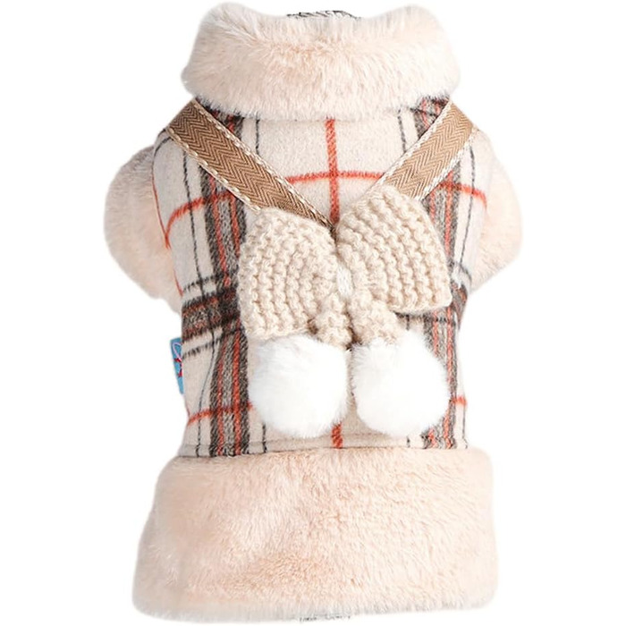 Тепла куртка для собак з флісовою підкладкою - зимовий теплий наряд для цуценят та собак, захист від вітру (XS)