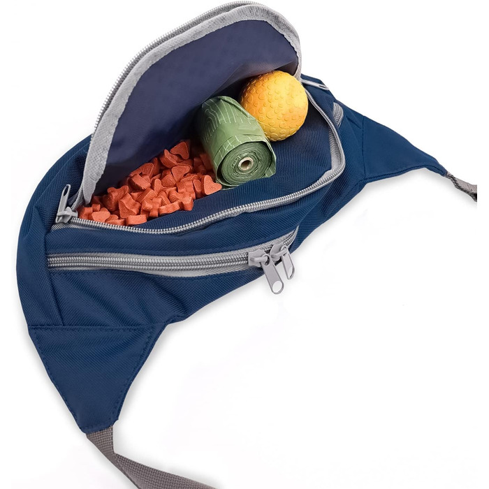 Персоналізована сумка для ласощів для собак з іменами та декором | Сумка для дресирування собак (Блакитний/Яблучно-зелений)