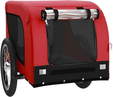 Причіп для велосипеда ARKEM для собак, червоно-чорний, з оксфордської тканини та металу