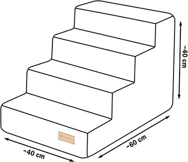 Сходинка для собак Velinda з 4 сходинками, також підходить для котів. Допомагає домашнім тваринам легко підніматися. Матеріал: піна. Колір: темно-синій