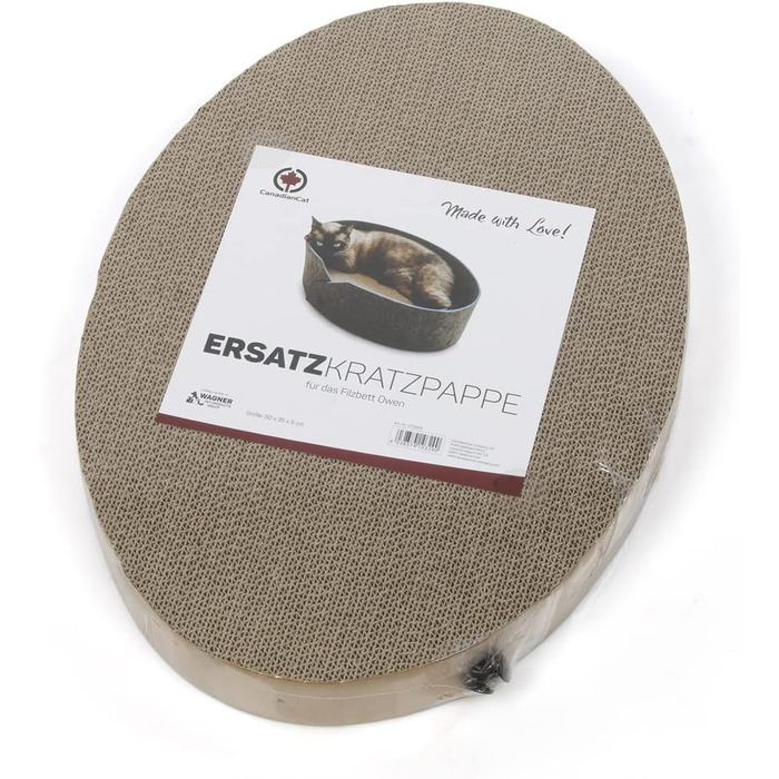 Клітка-будиночок для котів Owen-Tower XL, сірий, 50 см, з когтеточками та двома хвильовими картонними поверхнями