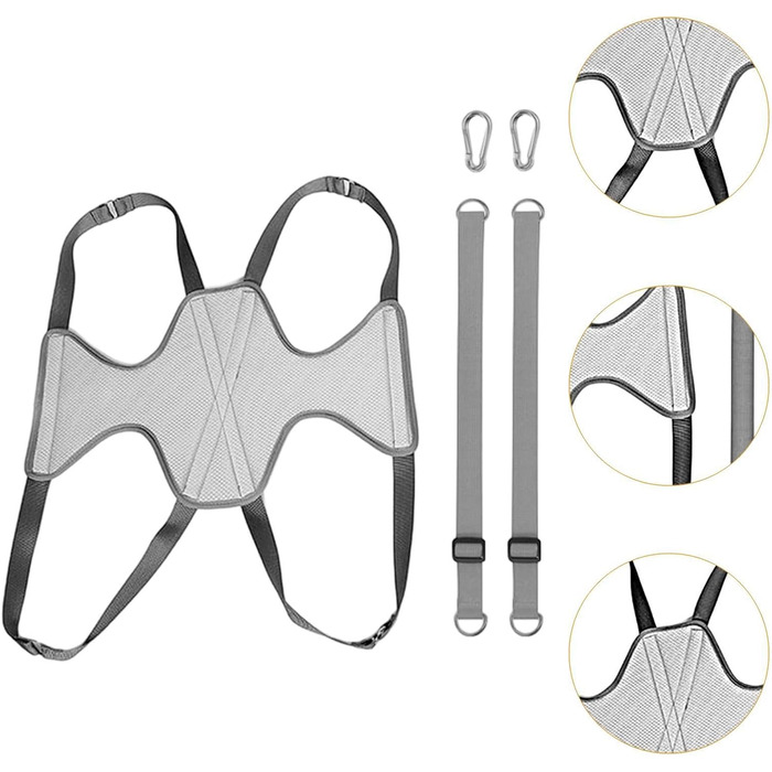 Гамак для грумінгу тварин OVIVER, зручний, портативний, для собак та котів (сірий, M)